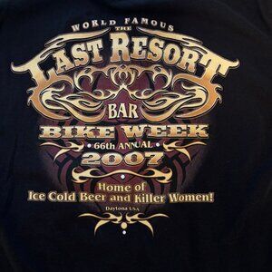 Harley-Davidson Last Resort Bike Week 2007 - Men's T-shirt  Size Large Black